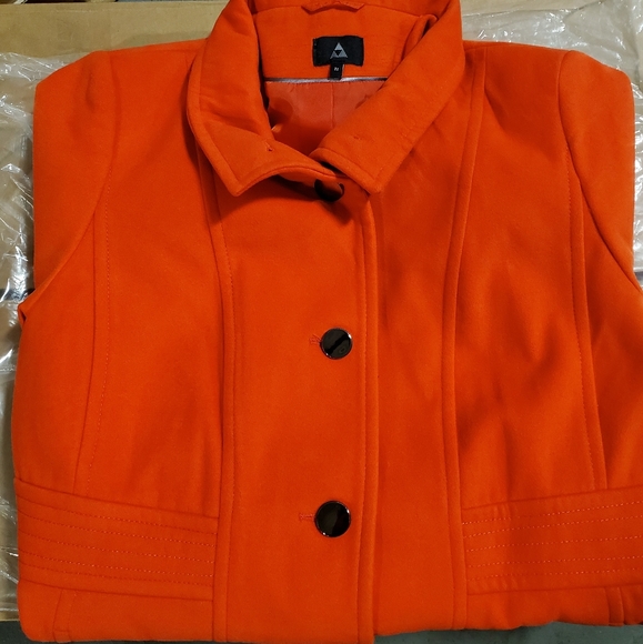 OLGYN Women’s Orange Plus Size Overcoat - Picture 5 of 5